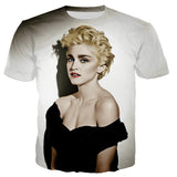 The Queen of Pop Madonna 3D Printed T-shirt Men's Women Casual Harajuku Style Hip Hop Streetwear Oversized Tops Mart Lion   