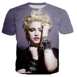 The Queen of Pop Madonna 3D Printed T-shirt Men's Women Casual Harajuku Style Hip Hop Streetwear Oversized Tops Mart Lion Gold L 