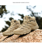 Men's Boots Tactical Military Combat Outdoor Hiking Autumn Shoes Light Non-slip Desert Ankle Mart Lion   