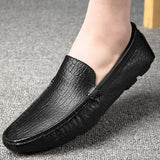 Men's Genuine Leather Shoes Loafers Luxury Casual Moccasin Mart Lion   