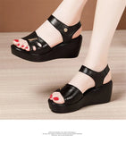 platform sandals women shoes summer high heels wedge ladies waterproof beach office MartLion   