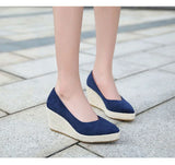 Spring Summer Shoes Women High Heels Ladies Wedges Party Retro Straw Pumps Wedge Heel 8cm MartLion   