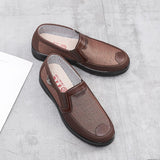Men's Casuals Shoes Lightweight Gery Moccasin Breathable Canvas Loafers Slip-On Flats Spring Autumn Sneakers Mart Lion   