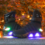  Adults USB Charging Led Luminous Shoes Men's Light Up Casual back to the Future Glowing Sneakers MartLion - Mart Lion