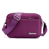Women Nylon Crossbody Bag Shoulder Casual Tote Messenger Multilayer Female Shopping Travel Handbag Mart Lion Purple  