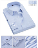 men's striped long sleeved non-iron slim fit dress shirts Solid Twill Social Clothing Mart Lion   