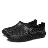 Summer Men's Casual shoes Breathable Mesh cloth Loafers Soft Flats Sandals Handmade Driving Mart Lion   