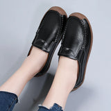 Genuine Leather Women's Casual Shoes Leisure Sneakers Luxury Slip-on Loafers Female Soft Moccasins MartLion   