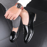 Men's Cusual Leather Shoes Wedding Party Slip-on Buckle Loafers Moccasins Driving Flats Mart Lion   