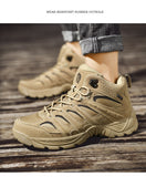 Men's Boots Tactical Military Combat Outdoor Hiking Autumn Shoes Light Non-slip Desert Ankle Mart Lion   