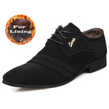 Men's British Trend Casual Shoes Suede Oxford Leather Stitching Zapatillas Flat XL Dance Mart Lion Flock and Plush 5.5 