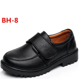 Children leather shoes kids black white school student performance shoes British casual laces soft MartLion   