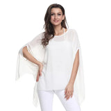 Women Blouses Print Chiffon Blouse Shirt Batwing Sleeve Casual MartLion