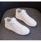 Spring Summer Shoes Women Sneakers Genuine Leather White Cowhide Ladies Flat Casual Soft Footwear MartLion   