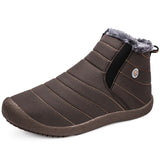 Men's Boots Lightweight Winter Shoes Snow Waterproof Winter Footwear  Slip On Unisex Ankle Winter MartLion Brown(AE存量)***** 38 