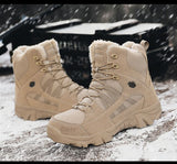 Winter Men's Boots Plush Warm Snow Non-Slip Work Outdoor Waterproof Military Motorcycle