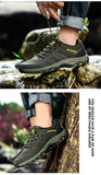 Men's Soft Outdoor Casual Shoes Summer Breathable Mesh Sneakers Black Hiking Footwear Trial Running Mart Lion   