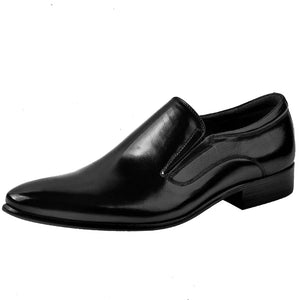 Men's Leather Shoes Genuine Leather Oxford Luxury Dress Shoes Slip On Wedding Leather Brogues MartLion   