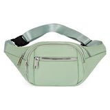 Casual Women Waist Bag Chest Bag Multi-Function Crossbody Pouch Nylon Travel Phone Pouch Female Hip Belt Bags Fanny Pack Mart Lion Green  