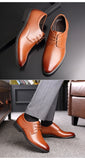 Men's Cowhide Leather Shoes British Soft Leather Man Split Leather Dress Shoes MartLion   