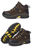 Outdoor Ankle Boots Men's Non Slip Lace Up Climbing Leather Winter Cowboy Trekking Hiking Footwear Summer Mart Lion   