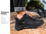 Spring Autumn Men's Work Casual Shoes Outdoors Leather Round Toe Sneakers Climbing Hiking Mart Lion   