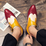 Party Brogue Shoes Men's Dress Wedding Leather Oxfords Luxury Brand Formal Zapatos Mart Lion   