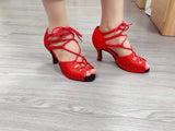 Latin Dance Shoes Woman Ballroom For Girls Jazz Waltz Ladies Shining Rhinestone MartLion   