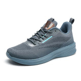 Men's Shoes Portable Breathable Running Sneakers Walking Jogging Casual Mart Lion Gray blue 39 