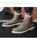 Winter Men's Ankle Boots Warm Winter Plush Snow Tooling Shoes MartLion   