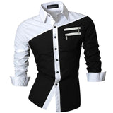 Spring Autumn Features Shirts Men's Casual Shirt Long Sleeve Casual Shirts MartLion K015-Black US XL CHINA