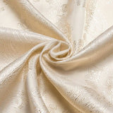  Champagne Paisley  Silk Men's ShirtLong Sleeve Casual Shirts Jacquard Party Wedding Dress MartLion - Mart Lion
