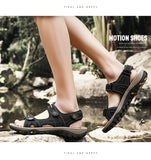 Cow Leather Outdoor Beach Shoes Men's Sandals Casual Flats MartLion   