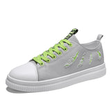 Men's Casual shoes Lightweight sneakers Breathable tenis masculino adulto flat Footwear Zapatillas Hombre Mart Lion Gray green 35 