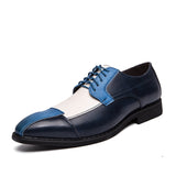 Men's Dress Shoes Handmade Brogue Style Party Leather Wedding Social Leather Oxfords Formal Mart Lion Blue White 1109-50 39 