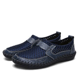 Summer Men's Casual shoes Breathable Mesh cloth Loafers Soft Flats Sandals Handmade Driving Mart Lion   