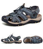 Men's Shoes Genuine Leather Sandals Summer Causal Beach Outdoor Casual Sneakers Mart Lion   