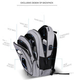 Pack Large Capacity Men's Backpack Laptop 15.6 Oxford Solid Multifunctional School Bags Travel Schoolbag Back Mart Lion   