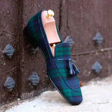 Men's faux suede Shoes Low Heel Dress Spring slip-om loafers Vintage Classic Casual Zapatos De Hombre HM012 MartLion Green 38 