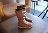 Autumn Winter Children Long Boots Girls Rivets Knee High Baby Warm Velvets Princess Single Knight MartLion   