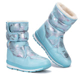 Winter Kids Shoes Girls Boys Snow Boots Warm Outdoor Children Ankle Waterproof Non-slip Kids Plush Infant Warm