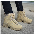 Footwear Military Tactical Men's Boots Special Force Leather Desert Combat Ankle Army Mart Lion   