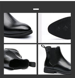 Classic Men's Shoes Ankle Boot Vinage Classic Dress Chelsea Winter Zipper Mart Lion   