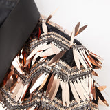 Men's Luxury Wave Striped Gold Sequin Blazer Jacket Shawl Lapel One Button Shiny Wedding Party Suit Dinner Tuxedo Mart Lion   