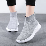 Women Platform Sneakers Casual Shoes Slip On Sock Trainers Plush Lightweight MartLion   