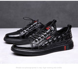 Men's Casual Shoes Genuine Cow Leather Crocodile Print Spring Autumn Luxury Flat Cool Leisure Sneakers Loafers Mart Lion   