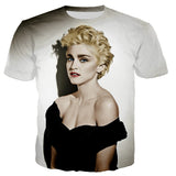 The Queen of Pop Madonna 3D Printed T-shirt Men's Women Casual Harajuku Style Hip Hop Streetwear Oversized Tops Mart Lion Auburn L 