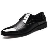 Classic Men's Dress Shoes Elegant Formal  Wedding Slip On Office Oxford Black Brown Mart Lion Black Lace-up 5.5 