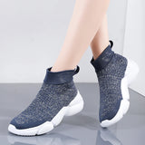 Women Platform Sneakers Casual Shoes Slip On Sock Trainers Plush Lightweight MartLion   