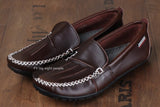 Designer shoes soft Leather Men's Loafers Slip On Moccasins Flats Casual Boat Driving 100% Cowhide Mart Lion   